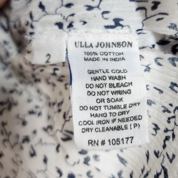 Ulla Johnson Ella Skirt in Porcelain Floral Vine Tiered Ruffle Mini - Picture 9 of 10